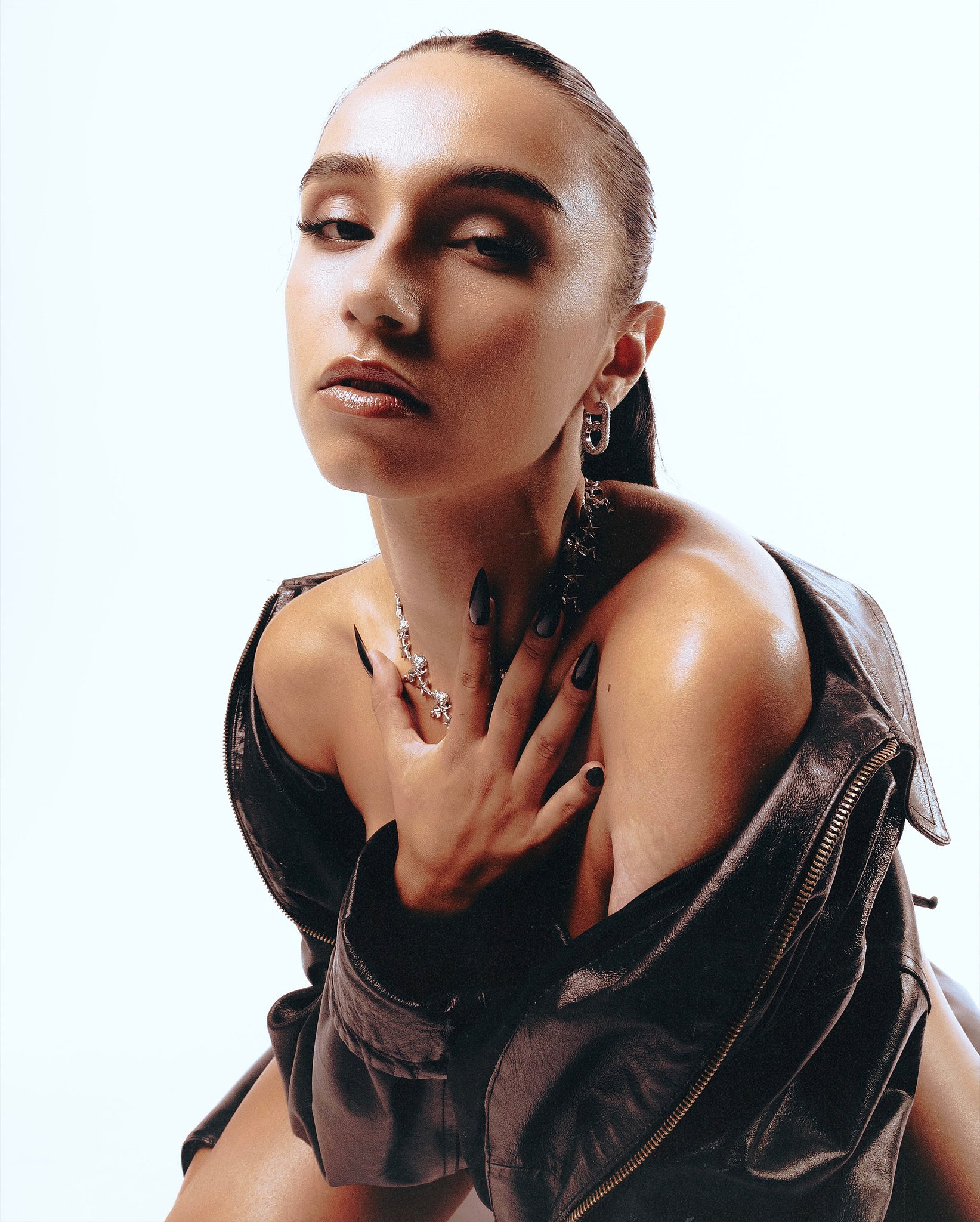 zirconia can earrings