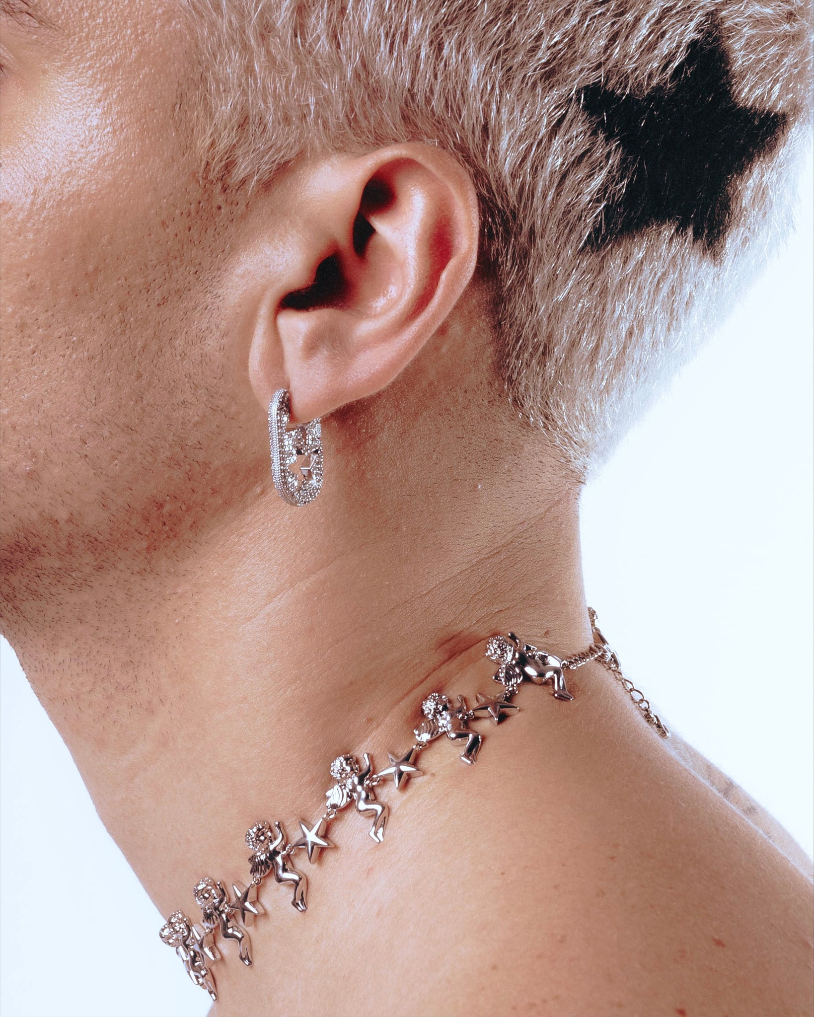 zirconia can earrings