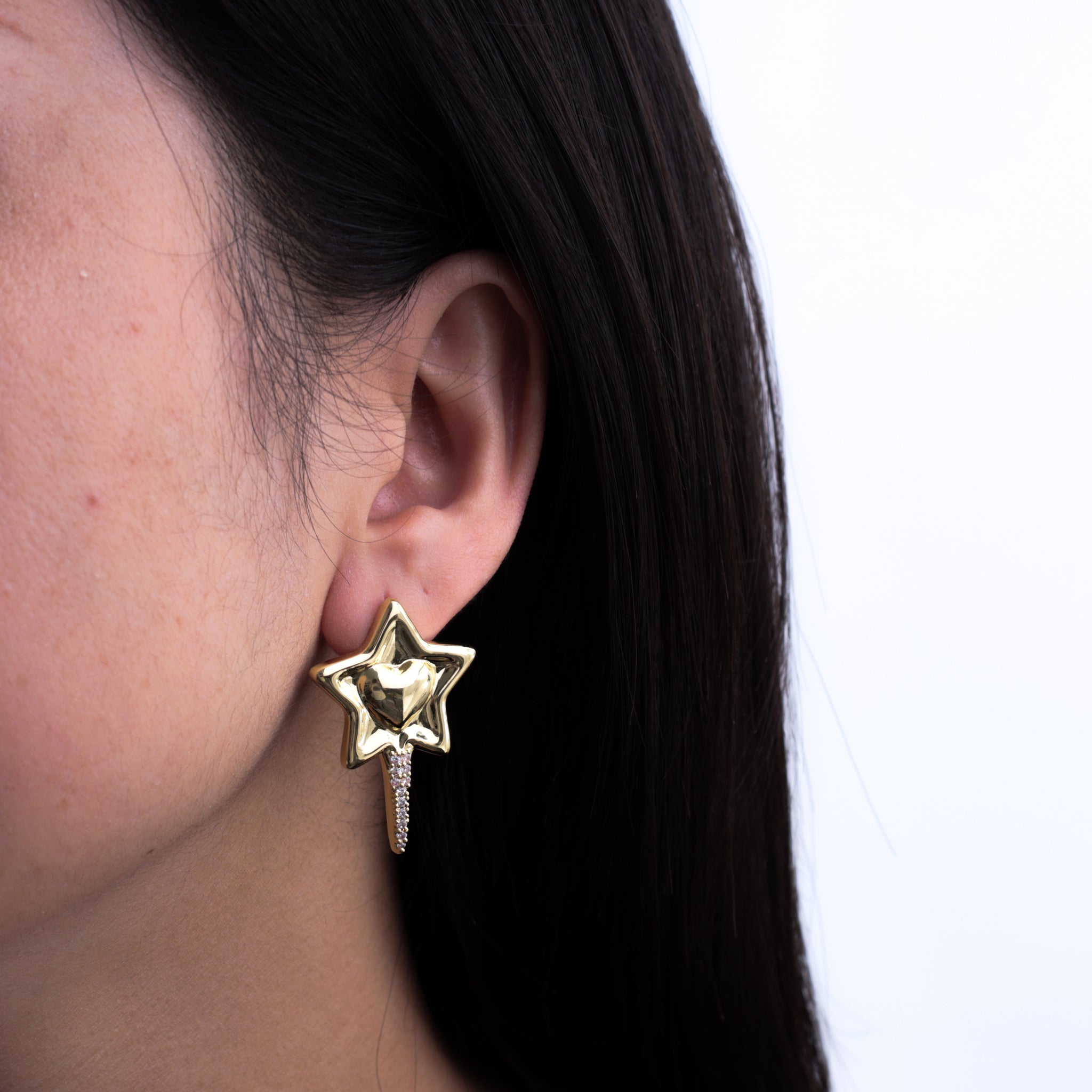 THE MAGIC WAND EARRINGS GOLD