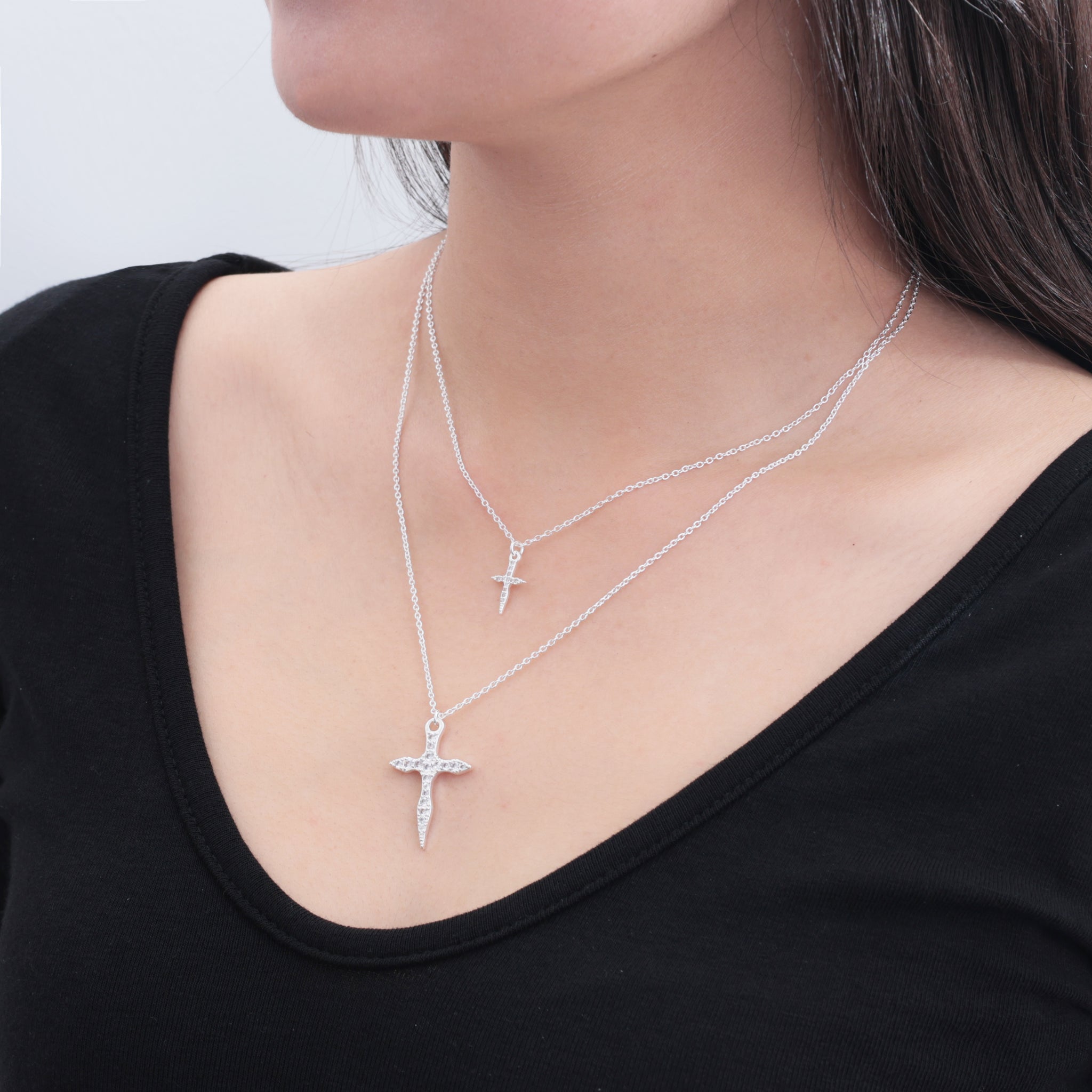 RUFUS double cross necklace