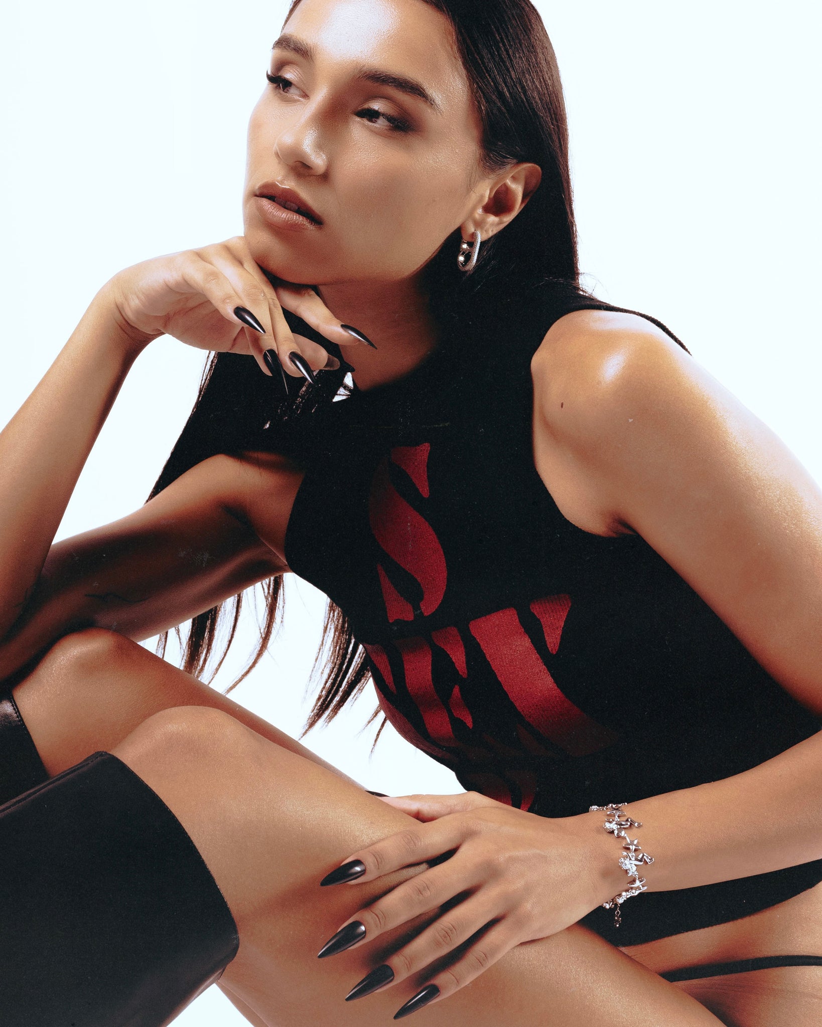 zirconia can earrings