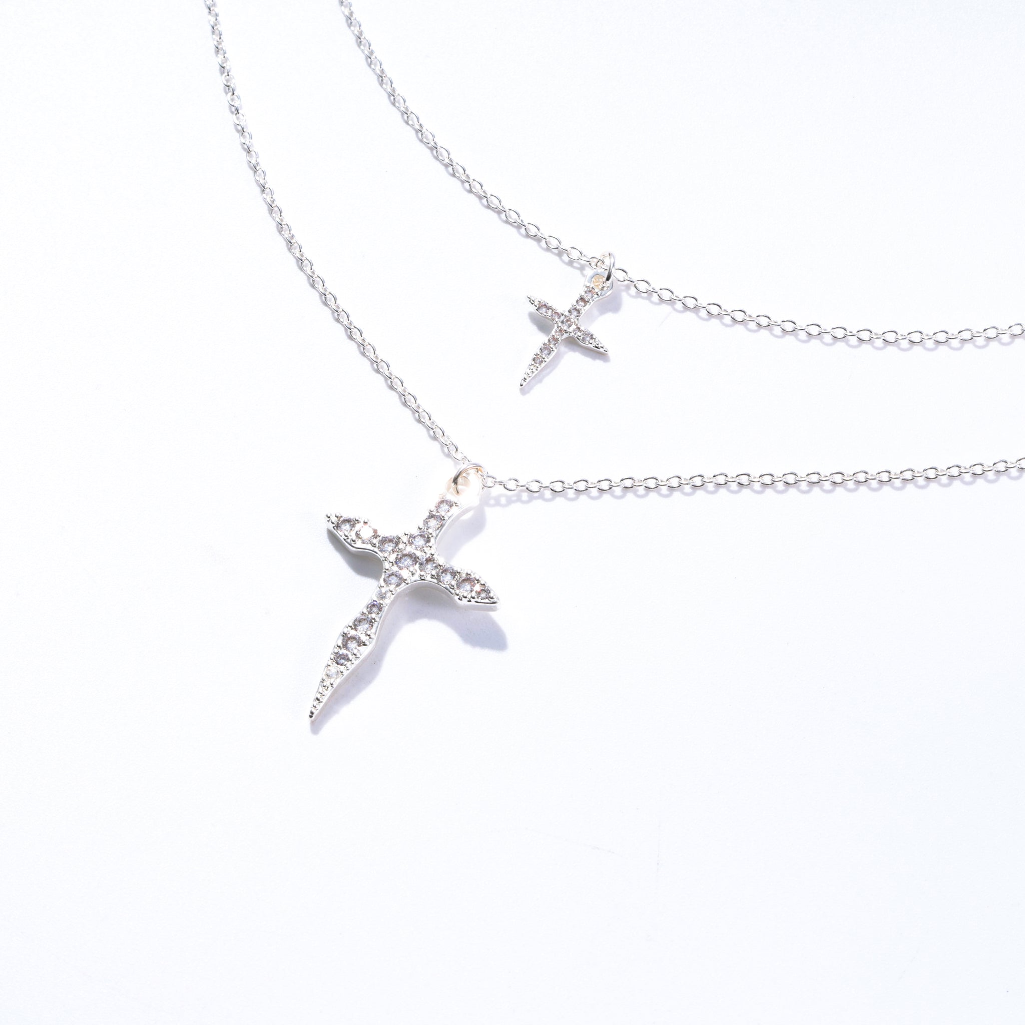 RUFUS double cross necklace